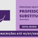 Seleção de professor(a) substituto(a) de Matemática